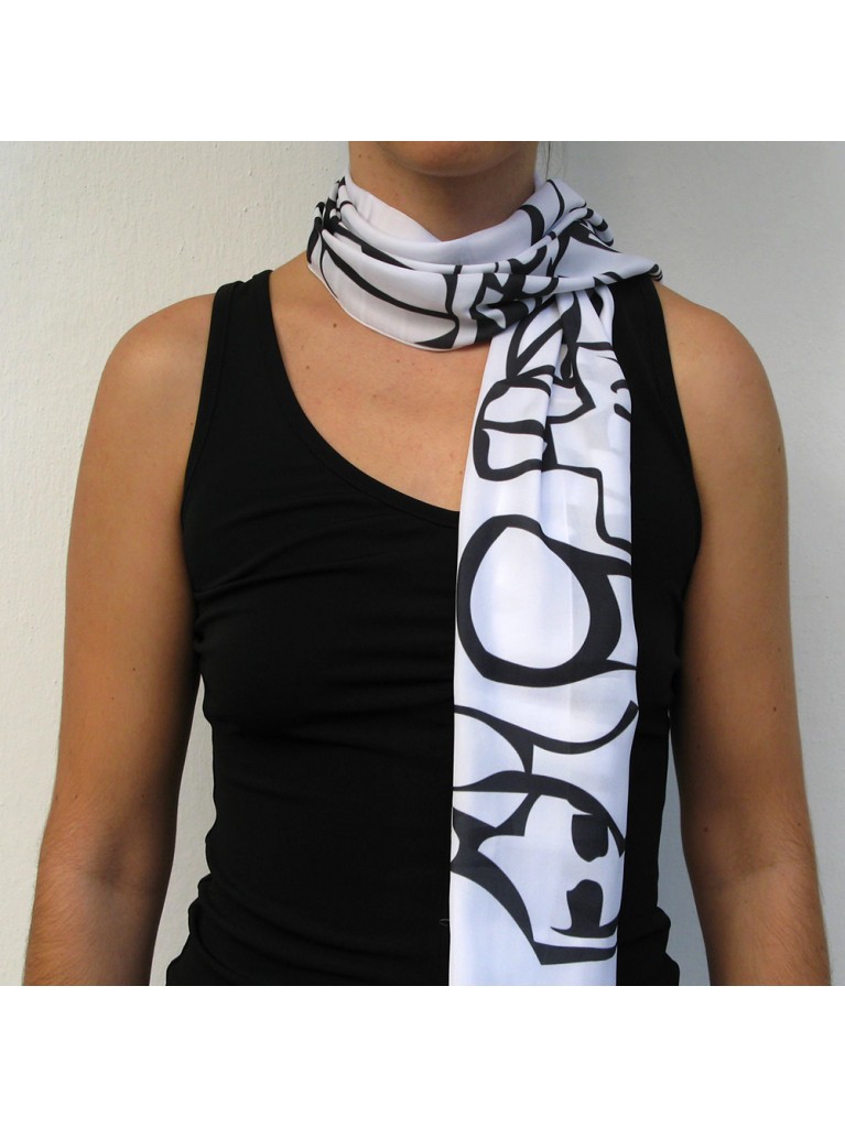 SCARF BLACK AND WHITE