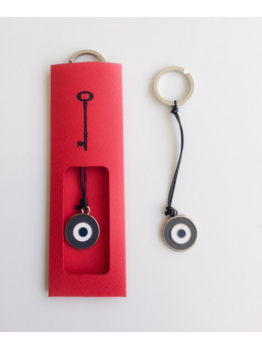 KEYRING WITH GRAY EYE