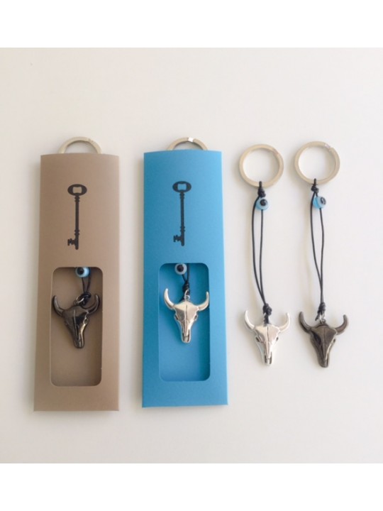 KEYRINGS WITH BULL HEAD