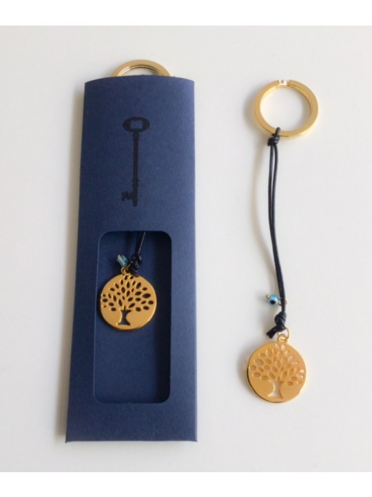 KEYRINGS WITH GILDED MOTIF WITH THE TREE OF LIFE