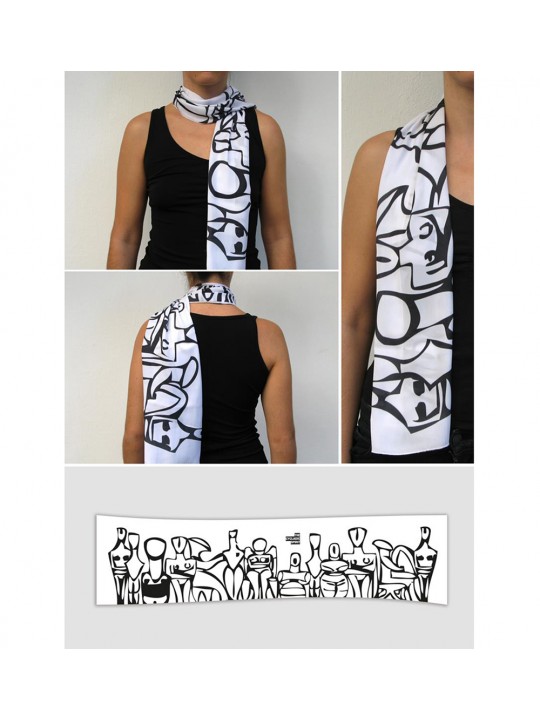 SCARF BLACK AND WHITE